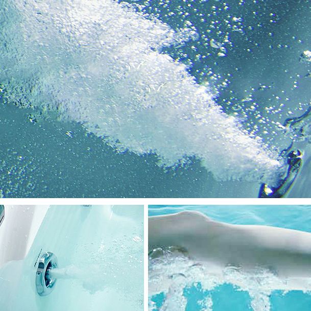 Drop in Rectangular Bath Acrylic White Jets Included Modern Bathtub