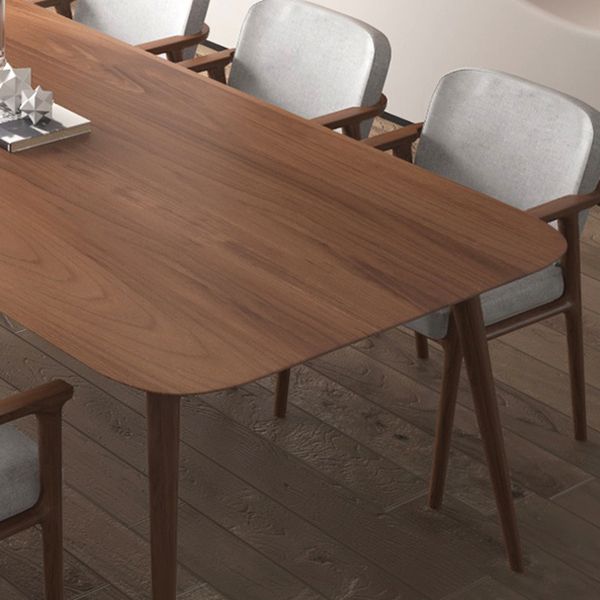 Solid Wood Contemporary Rectangle Dining Table Pine Wood Top Table with Legs