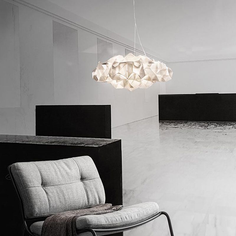 Minimalist Style Hanging Lamp Geometry Shape Acrylic Chandelier Pendant Light