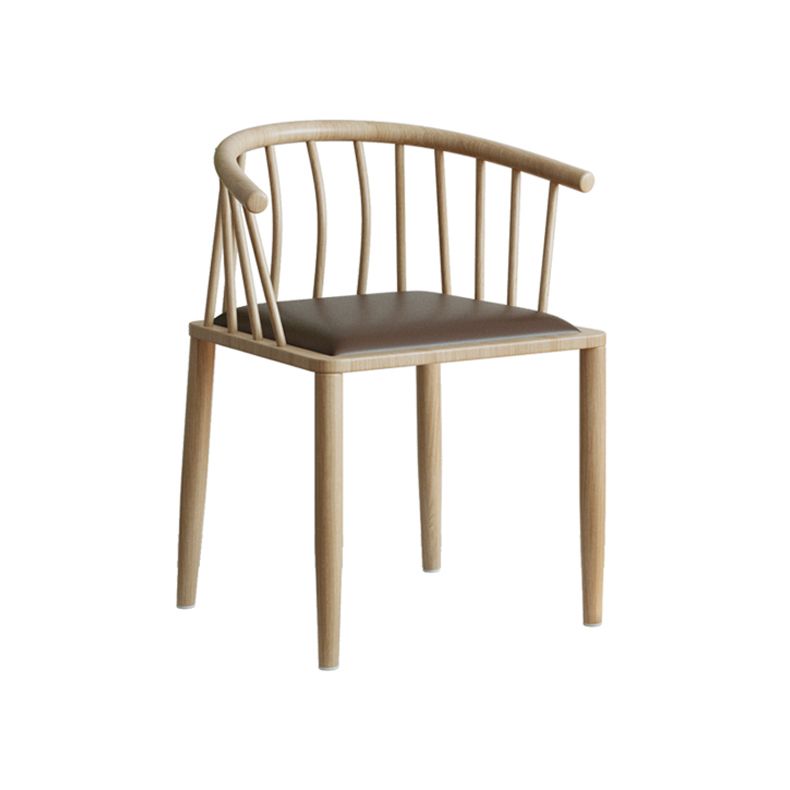 Contemporary Metal Dining Room Chairs Upholstered Armchair for Home Use