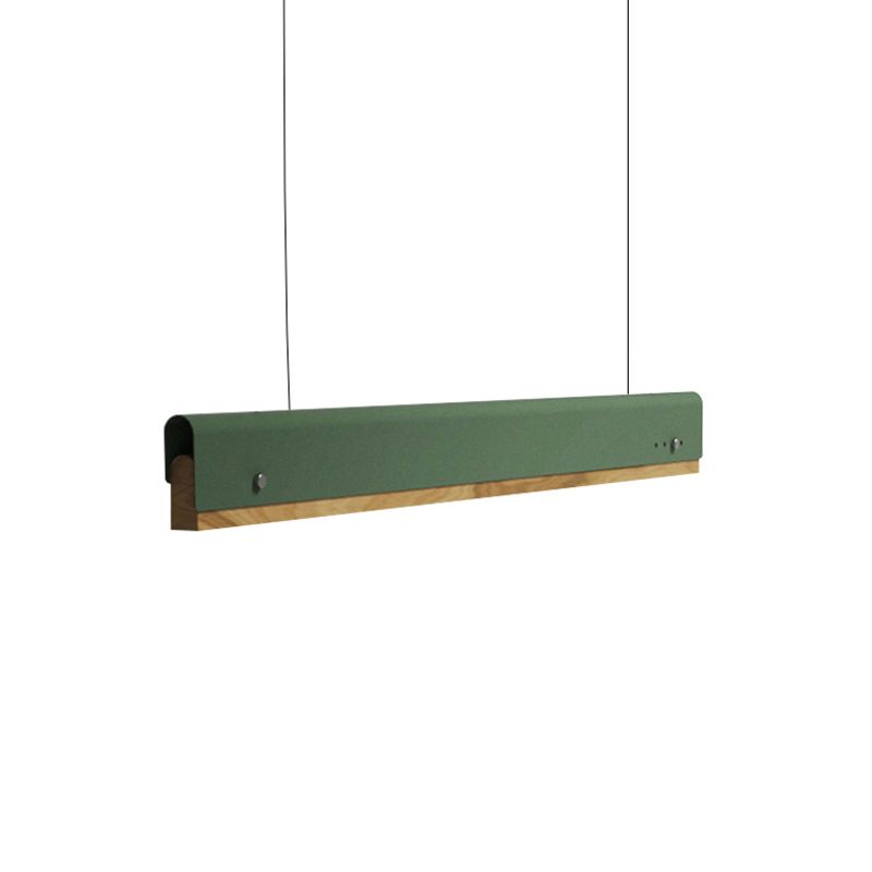 Rectángulo Coste de techo Ligera Modernismo de madera y metal 23.5 "/35.5"/47 "de ancho 1 blanco/rosa/rosa/amarillo kit de lámpara colgante