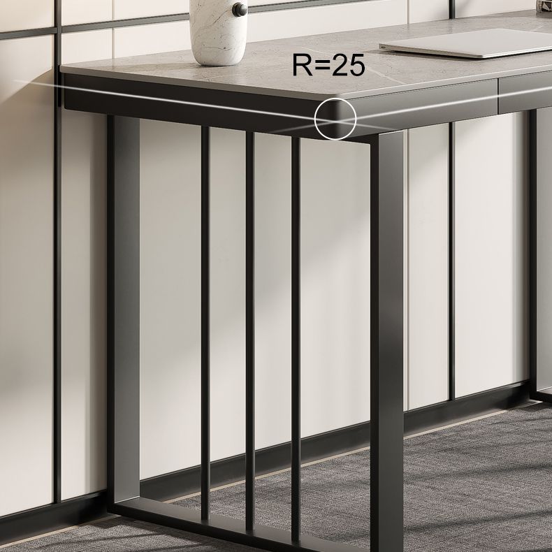 Contemporary Writing Desk Rectangular Sled Office Desk for Bedroom