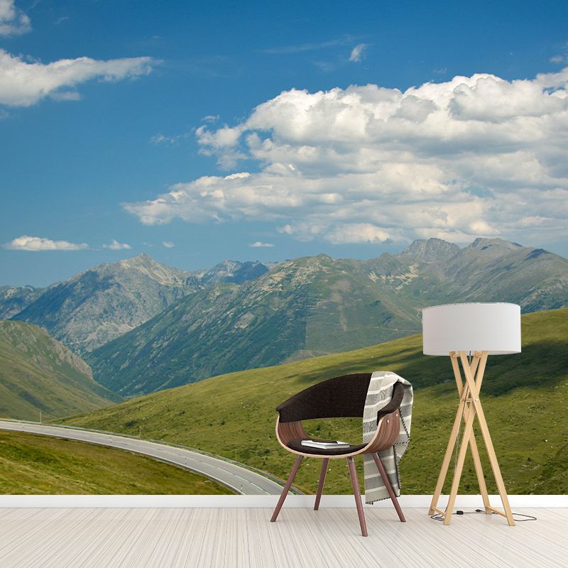 Mountain View Mural Wallpaper Modern Style Mildew Resistant for Decoration