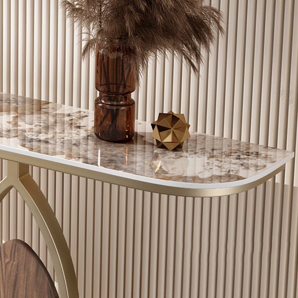 11.8" W Slate Console Table Scratch Resistant Glam End Table