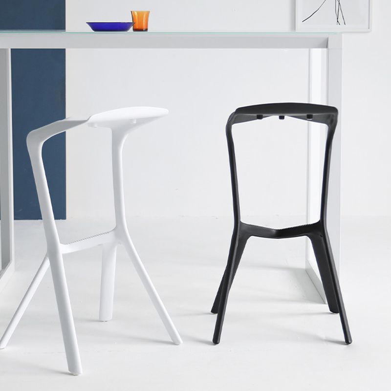 Modern Style Bar-stool Plastic Backless Bar Stool for Kitchen Bar with Plastic Legs