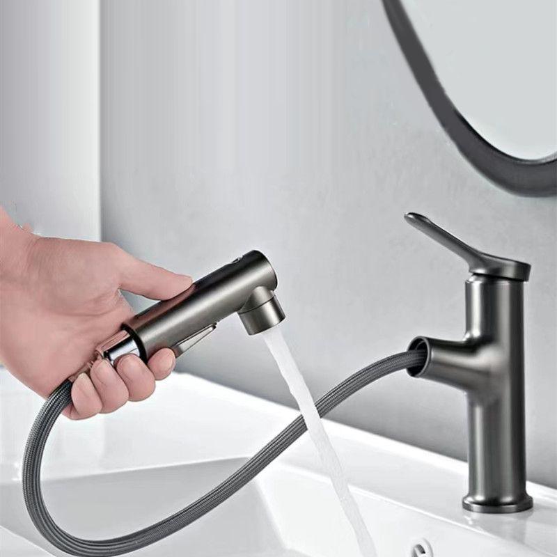 Vessel Sink Faucet Contemporary Pull-out Faucet with Swivel Spout