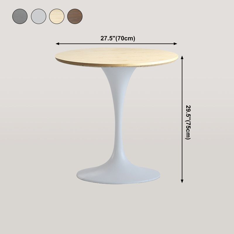 Table à manger ronde moderne en bois Table à manger de cuisine standard avec base en tulipe
