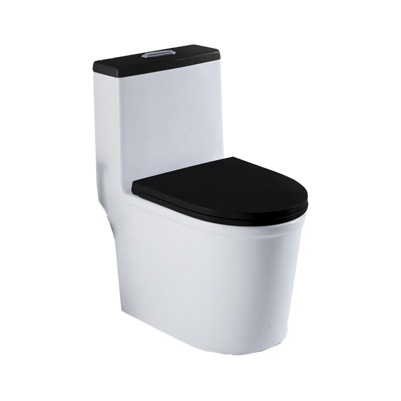 Skirted Toilet Traditional Floor Mount One-Piece Toilet with Slow Close Seat