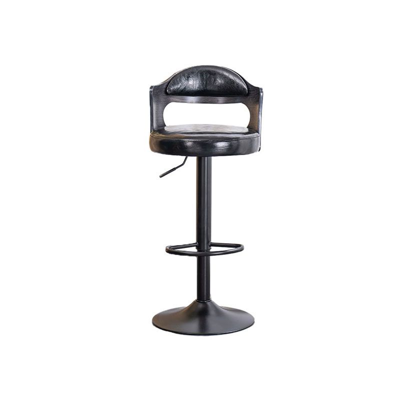 Contemporary Style Metal Bar Stool Footrest Counter Stool for Living Room