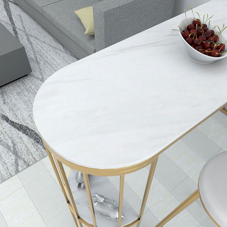 Glam Pub Table Specialty Bar Height Double Pedestal Bar Table