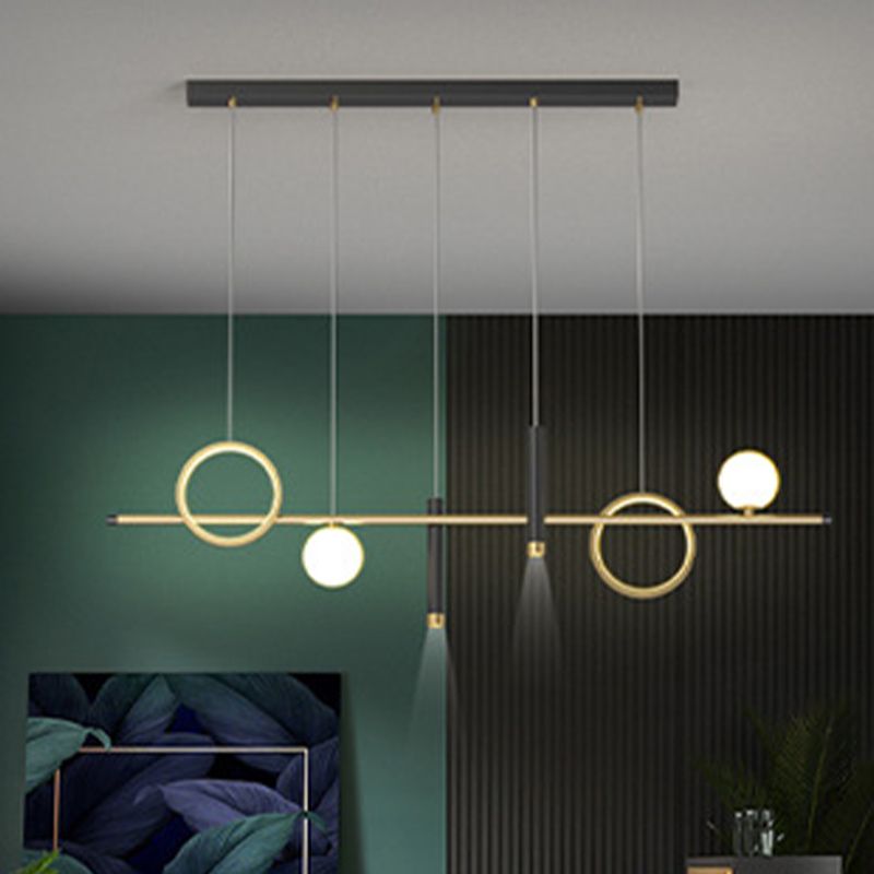 Linear Island Lighting Modern Metal Hanging Lights for Dining Room