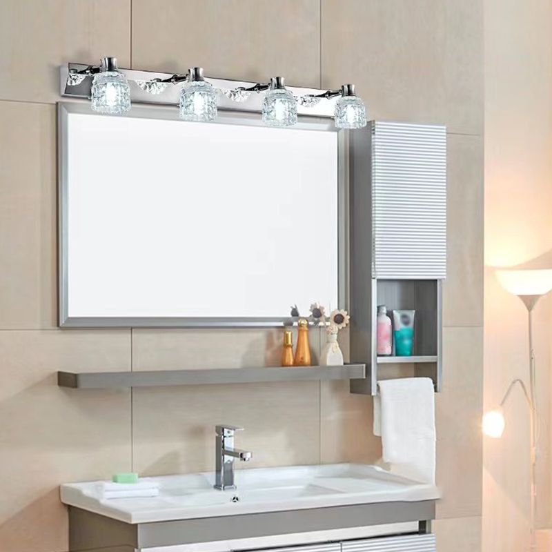 Crystal Wall Sconce Lighting Simple Style Wall Mounted Lighting for Bathroom