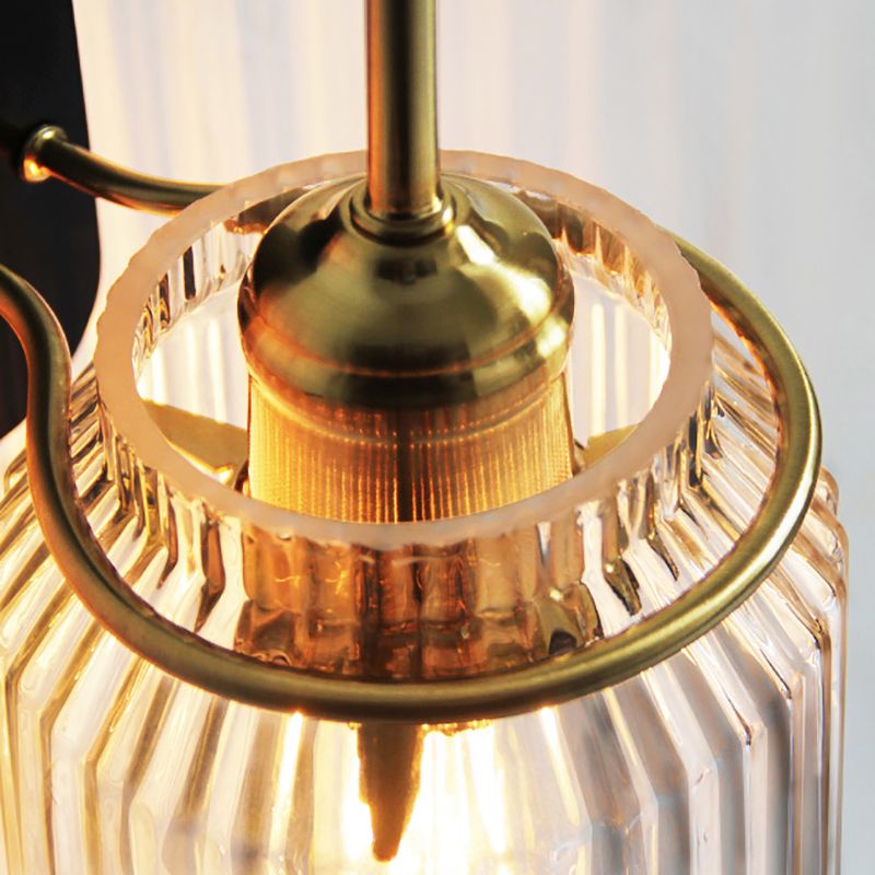 Modern 1-Light Wall Lamp Glass Wall Sconce Lighting for Bedroom