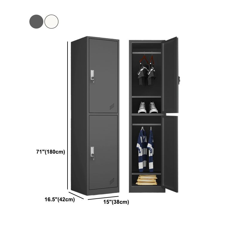 Steel Storage Cabinet Contemporary Wardrobe Armoire for Bedroom
