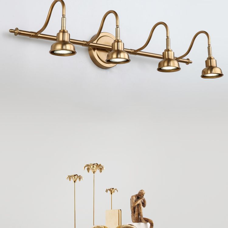 Postmodern Simplicity Bell Vanity Sconce Lights Metallic Wall Mount Light Fixture for Bathroom