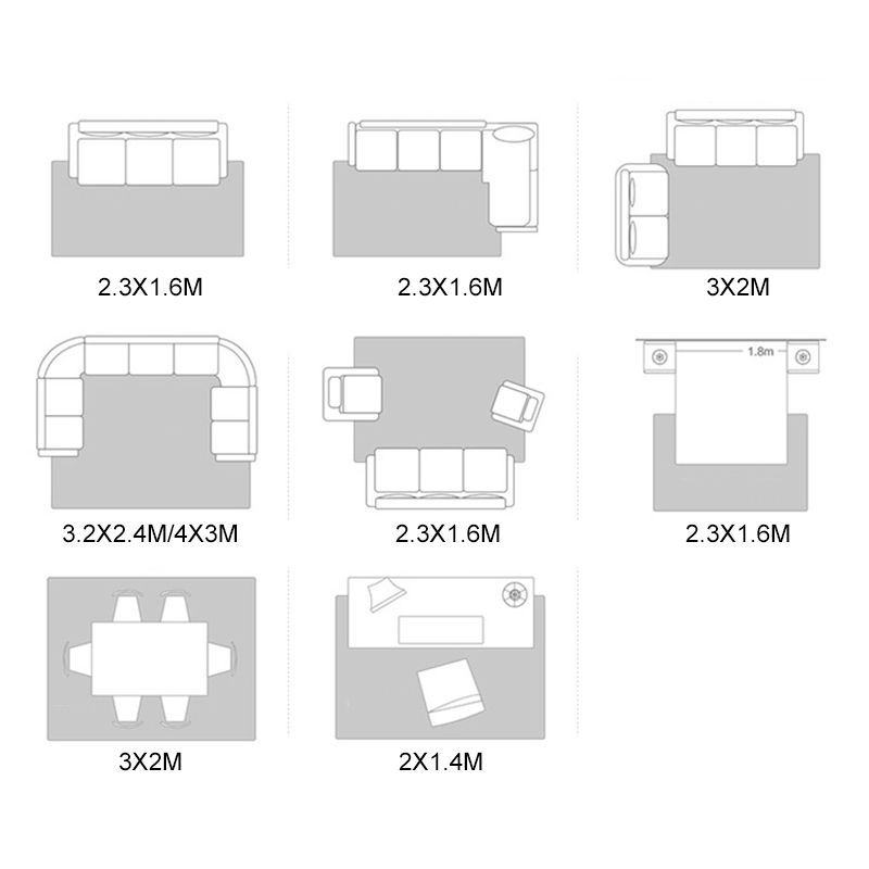 Blue Abstract Pattern Area Carpet Modern Polyester Area Rug Stain Resistant Rug for Living Room