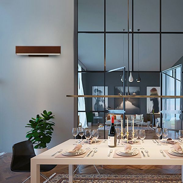 Metal Square Shape Wall Mount Lighting Modern 1-Light Wall Light Fixtures