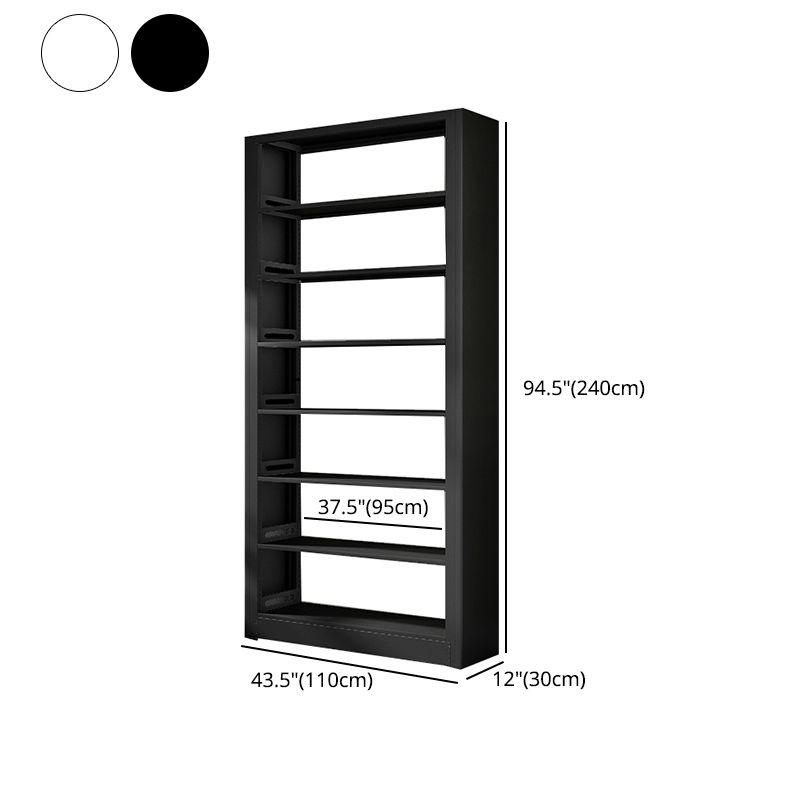 7 Shelf Metal Bookcase Contemporary Open Bookshelf for Home Office
