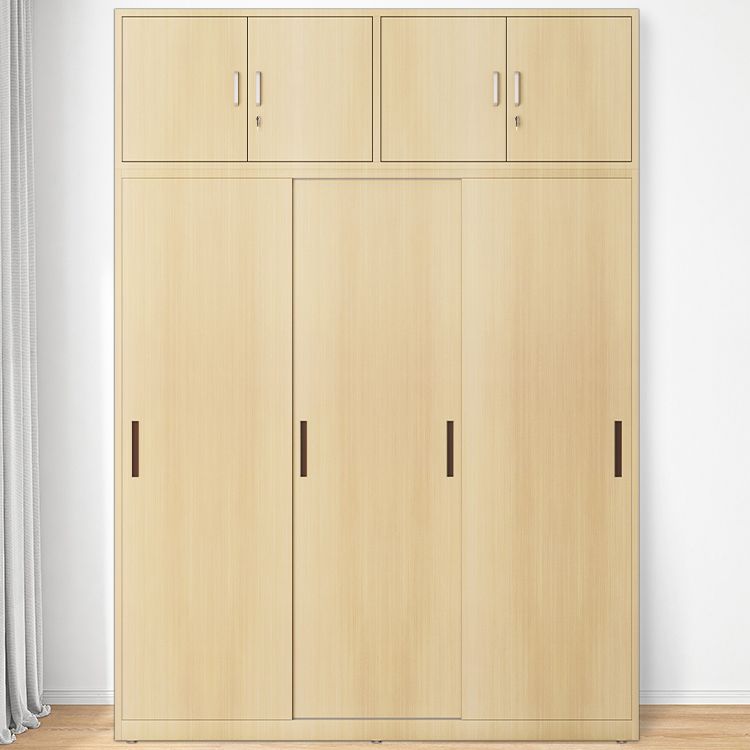 Modern Freestanding Wardrobe Armoire Metal Wardrobe with Shelves and Clothes Rail