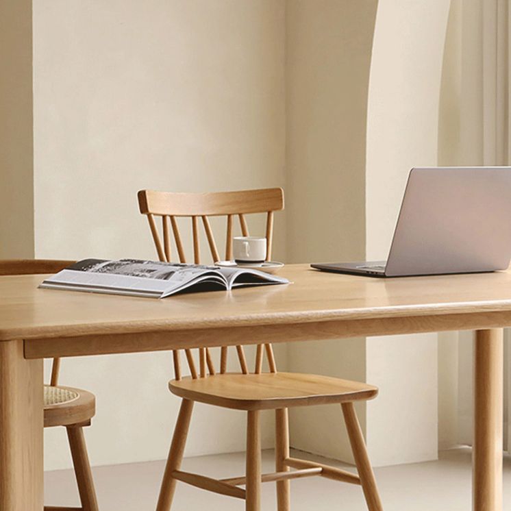 Rectangle Dining Table Pine Solid Wood Dining Table with 4 Legs