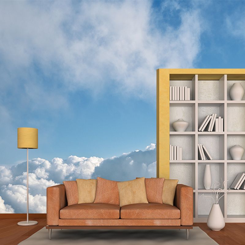 Modern Home Decor Water Resistant Mural Wallpaper Light Color Wall Art for Living Room