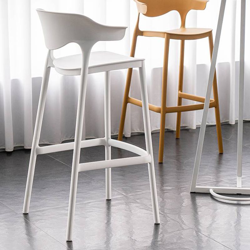 Industrial Stackable Bar Height Stool Plastic Low Back Bar Stool for  Dining Room