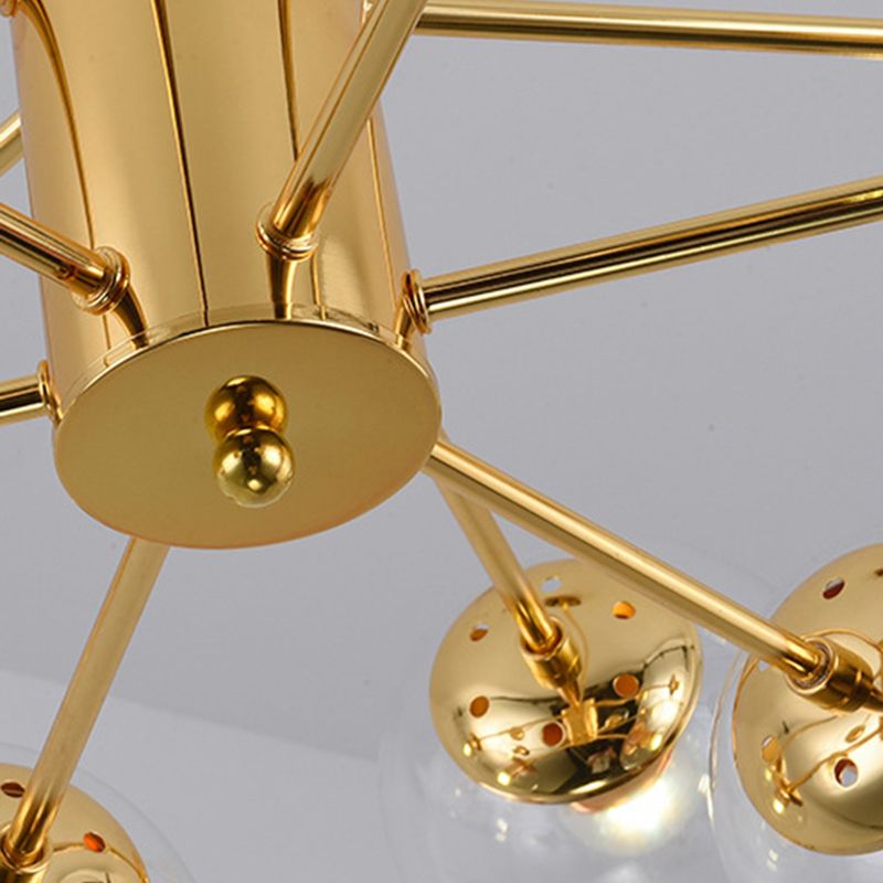 Sputnik lampadario lampada a sfera vetro soggiorno illuminazione a sospensione in oro