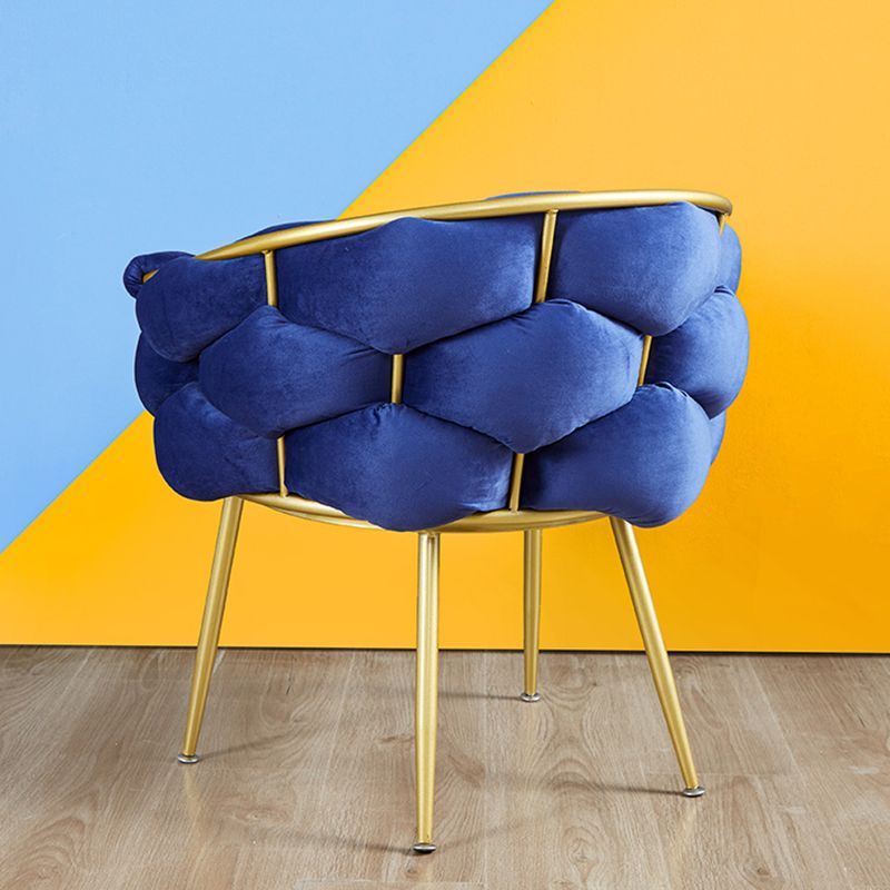 Scandinavian Luxury Upholstered Armless Dining Chairs Solid Back Chair