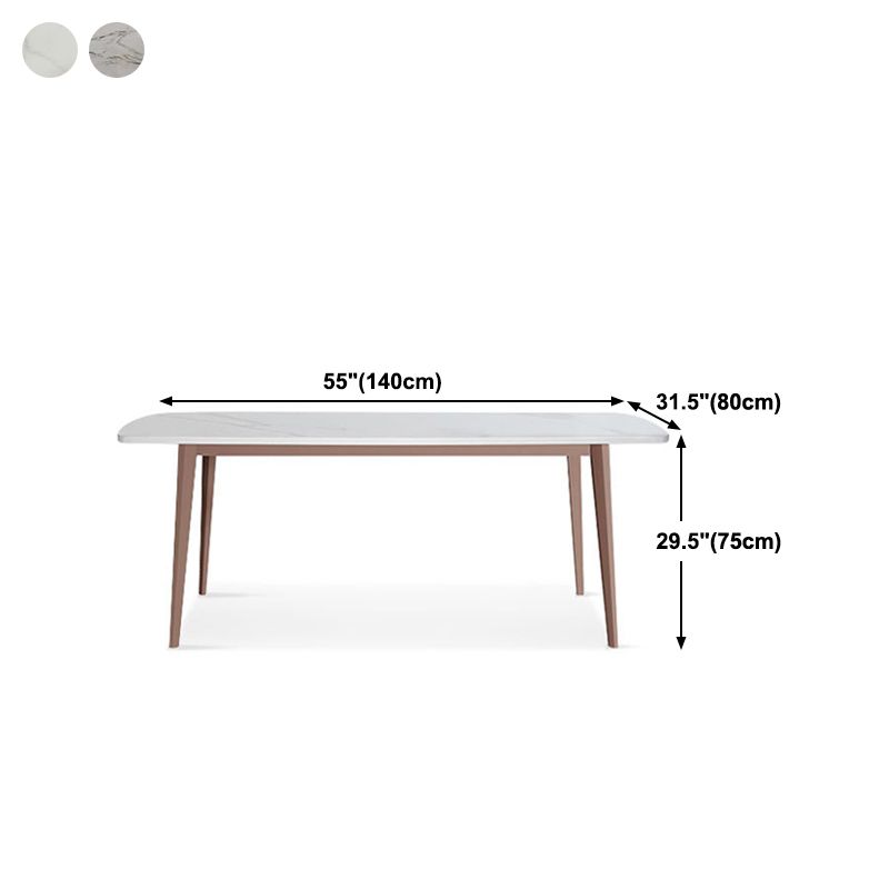 Table à manger rectangulaire en pierre moderne, Base de trépied pour dîner de cuisine à domicile