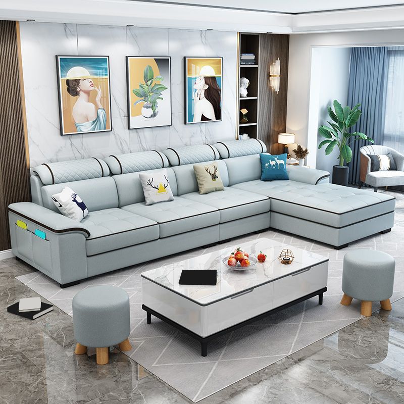 133.07" W x 70.87" D x 35.43" H Pillow Top Arm Sofa with Chaise
