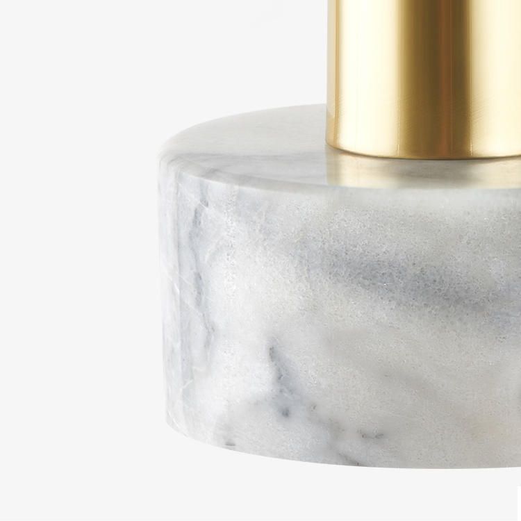 Lampada sospesa a 1 luce in marmo, illuminazione a sospensione cilindri nordici per soggiorno