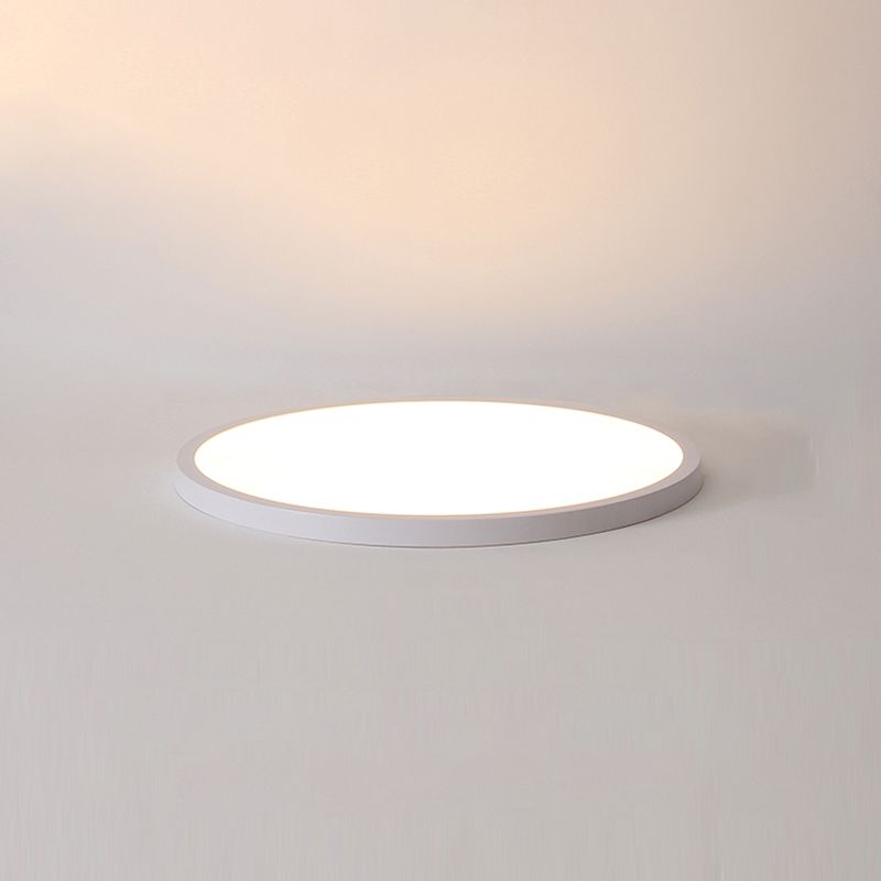 Circular Flush Mount Ceiling Light Simple Aluminum LED White Flush Mount Lamp