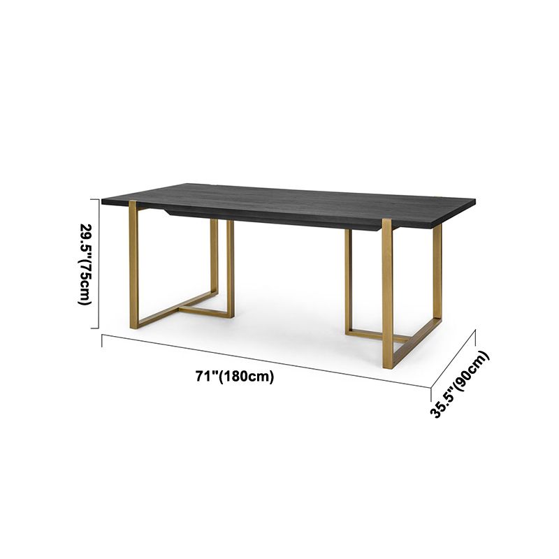 Rectangle Dining Site Table Industrial Style Solid Wood Dining Room Collection