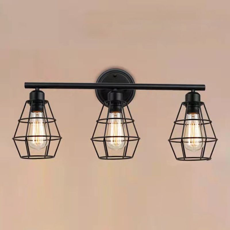 3 luci in metallo a parete lampada montata a parete industriale a parete a parete a parete a parete per barra