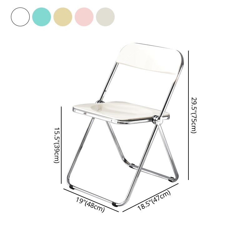 Plástico de estilo industrial que cena la silla lateral de cena de la parte posterior abierta de la silla sin brazos sola