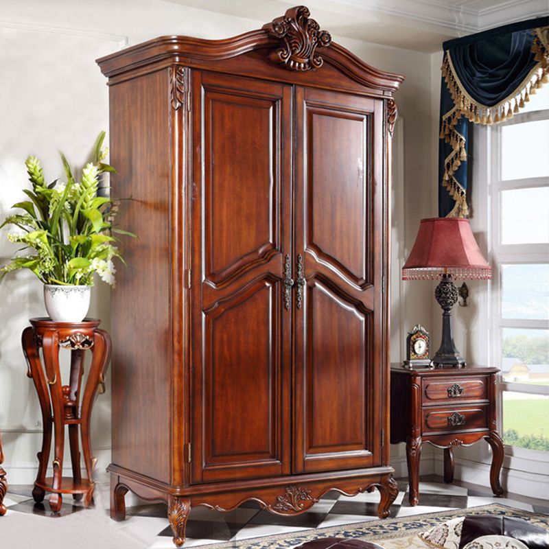 French Country Style Wardrobe Armoire Wood Wardrobe for Bedroom