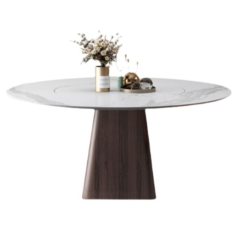 Modern Style White Stone Table Round Dining Table for Kitchen