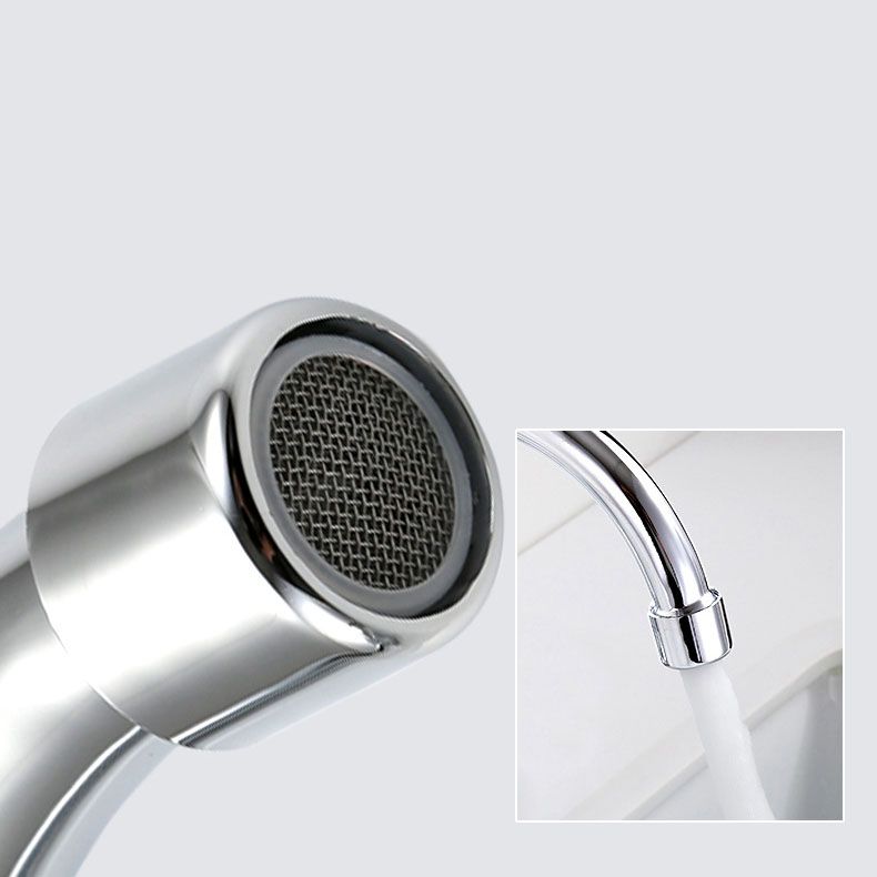 High-Arc Brass Bathroom Faucet Double Handle Vessel Sink Faucet