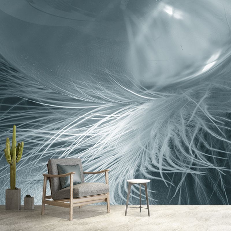 Feather Mural Wallpaper for Wall Decor Contemporary Girls Room Wall Art