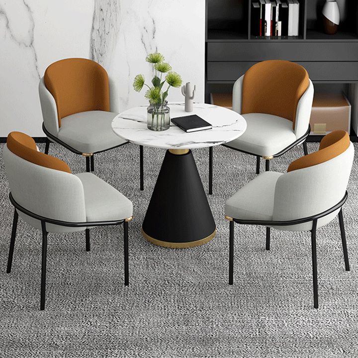 Contemporary 1/2/5 Pieces Dining Set Round Dining Room Table Set