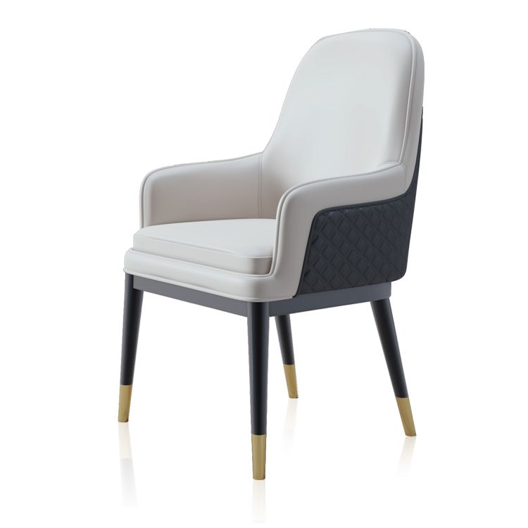 Silla de comedor de metal de estilo nórdico, silla de comedor con brazo Parsons, sillas laterales