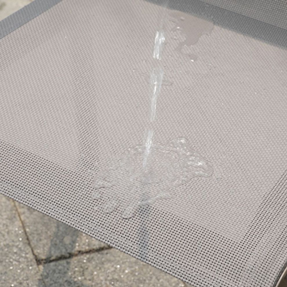 Boho Style Gray Dining Set Metal 1/5 Pieces Water Resistant Dining Set