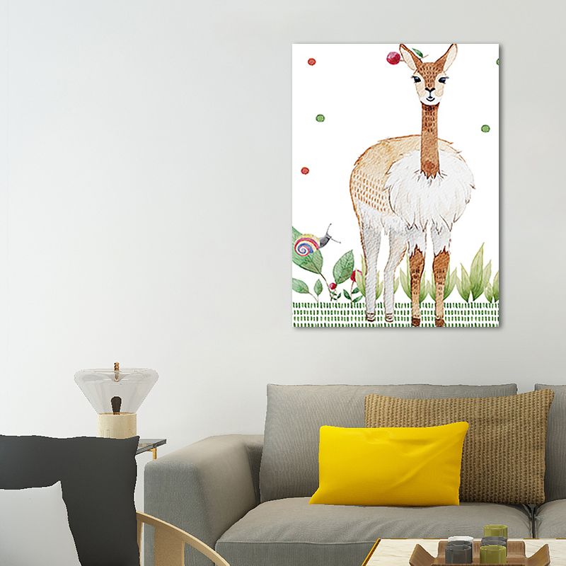 Helle Tier-Leinwandkunst, dekorative Cartoon-Kinderzimmer-Wanddekoration, individuelle Größe