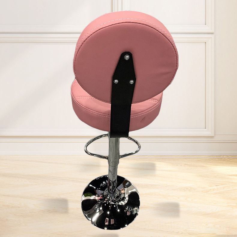 Contemporary Style Liftable Bar-stool PU Leather Counter Bar Stool with Metal Legs