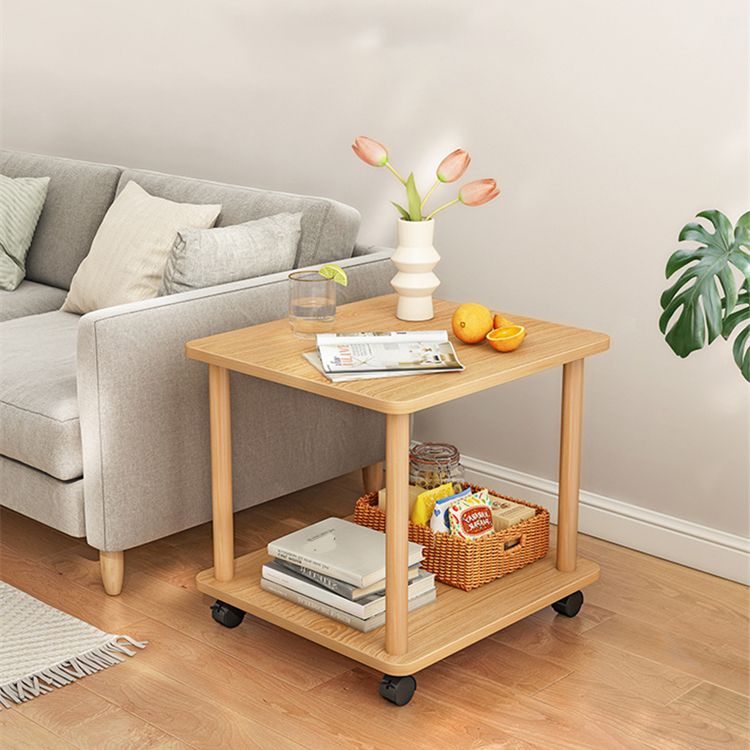 Modernistic Geometric End Slide Table 18.5" Tall Side End Table