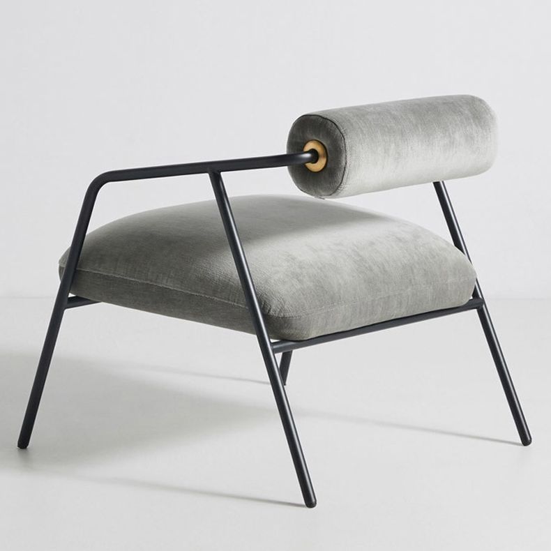 Silla interior contemporánea del brazo del metal Silla trasera abierta de la tela mate