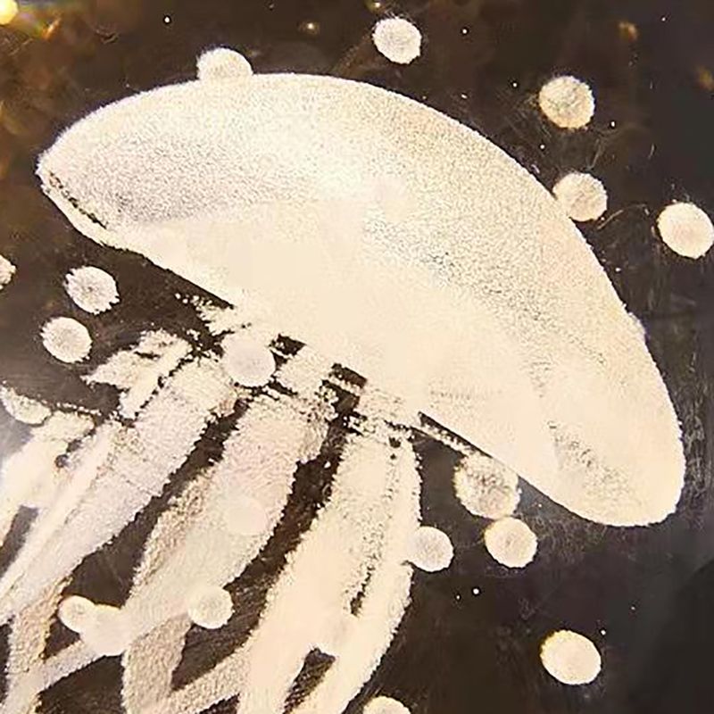 1-Light Modern Crystal Pendant Light Globe LED Hanging Pendant for Bedroom