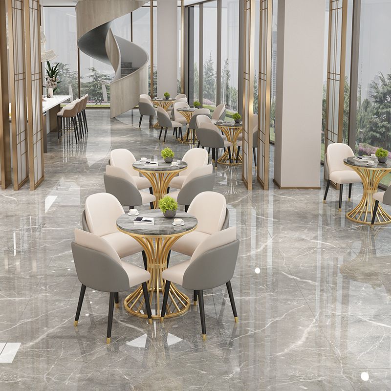 Glam Style 1/2/3/4/5 Pieces Dining Set Stone Top Table Dining Furniture