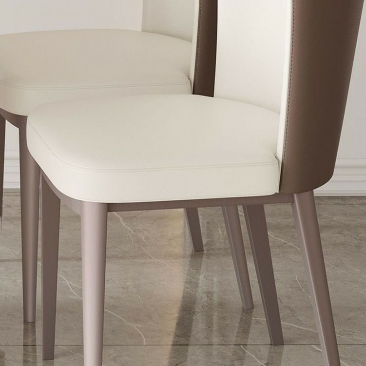 Nordic 1/2/5/6/7 Pieces Dining Set Sintered Stone Dining Table with Leather Chairs