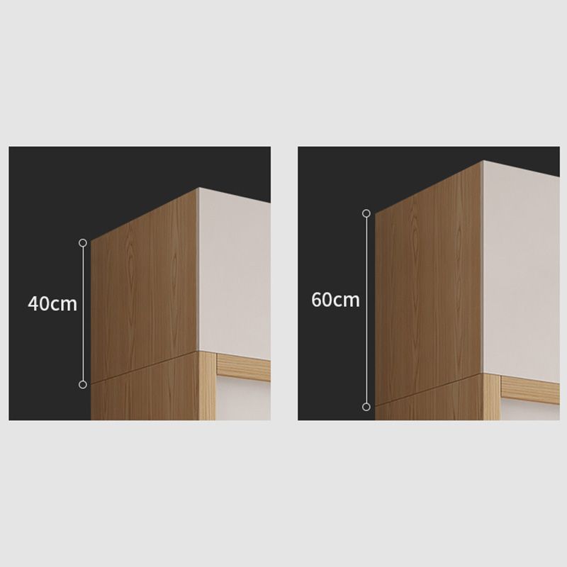 Natural Finish Colour Wardrobe Contemporary Wooden Wardrobe Closet with Drawer